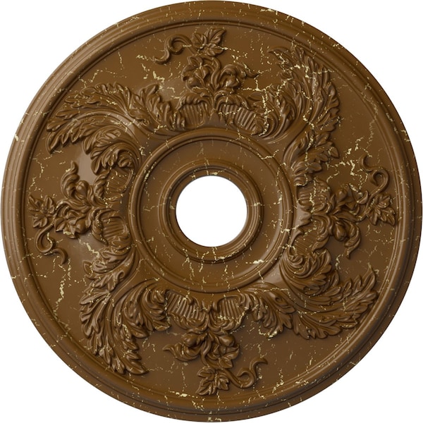 Ekena Millwork Acanthus Twist Medallion (Canopies up to 8 3/8"), 23 5/8"OD x 4 5/8"ID x 1 7/8"P, Smokey Topaz CM23ACSTC - main